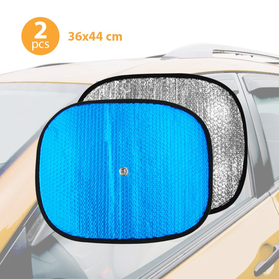 Combo 2 tấm Combo 2 tấm Che nắng xốp tròn nhỏ loại dày NB 36x44 cm bạc lam