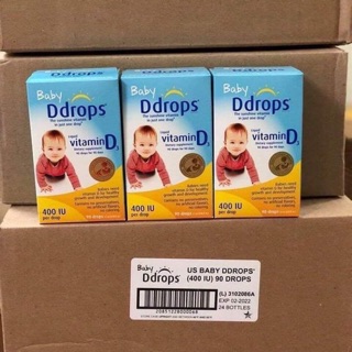 VITAMIN D3 400iu DDROPS Mỹ hạn sử dụng 6/2020