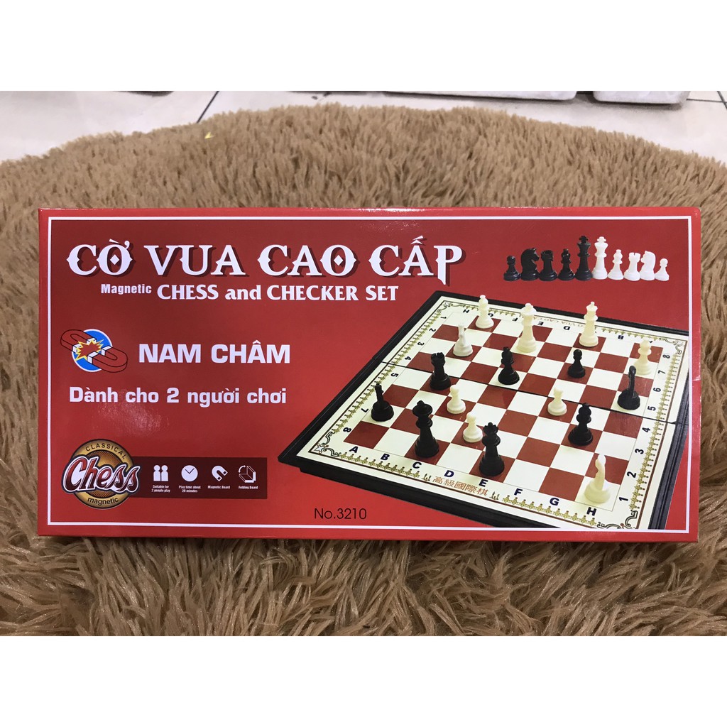 Bộ đồ chơi bàn cờ vua nam châm cao cấp rèn luyện trí thông minh cho bé