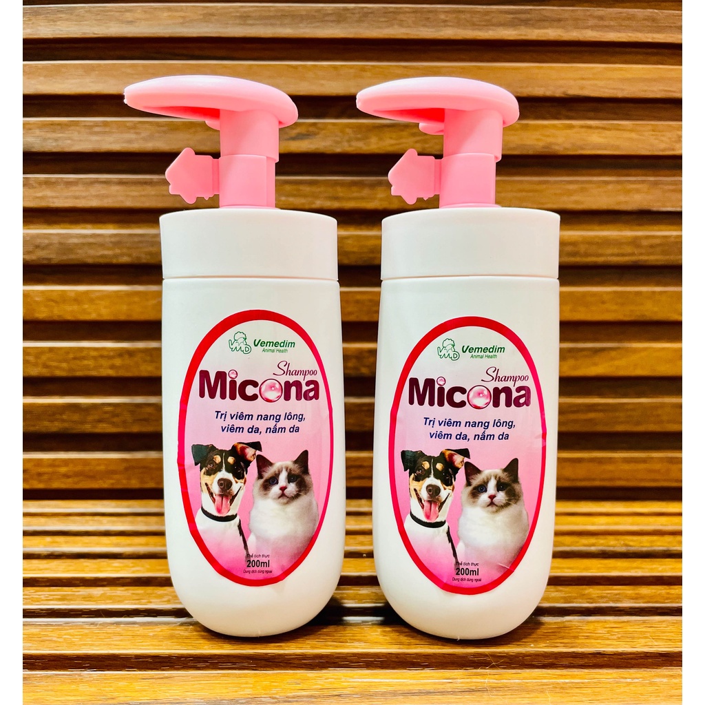 Vemedim Micona Shampoo - Sữa tắm phòng giảm nấm da, viêm da, viêm nang lông cho chó mèo
