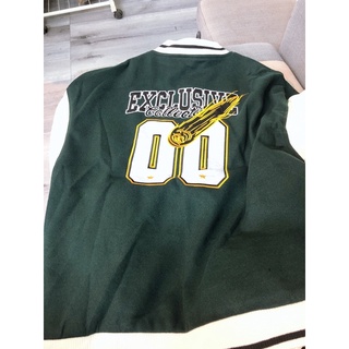 Áo khoác varsity jacket xanh