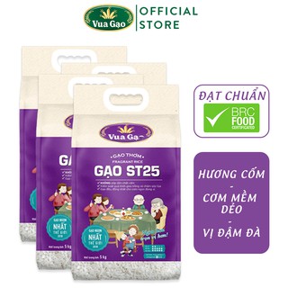 Combo 4 Túi Gạo ST25 - Chính Hãng Vua Gạo - Túi 5kg (Cam kết date mới)