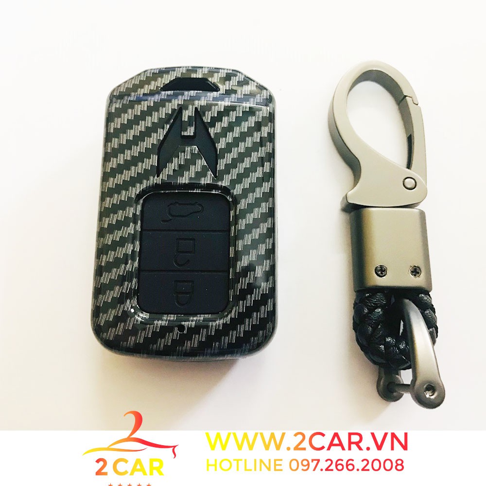 Ốp chìa khóa xe Honda City, Civic, HRV, CRV 2018- 2020 vân cacbon/ carbon cao cấp