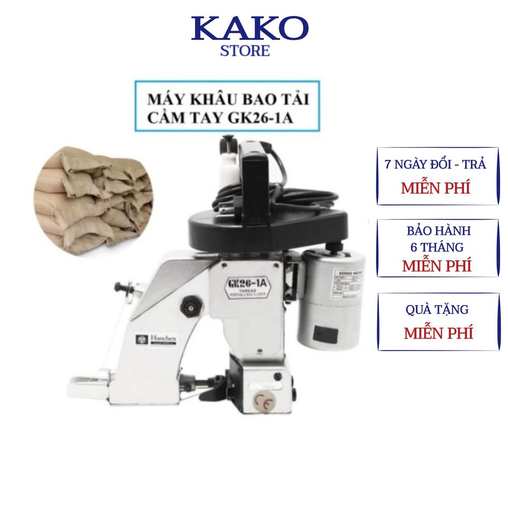 Máy khâu bao cầm tay GK26-1A , kako, máy khâu bao đáp ứng cường độ làm việc cao, liên tục