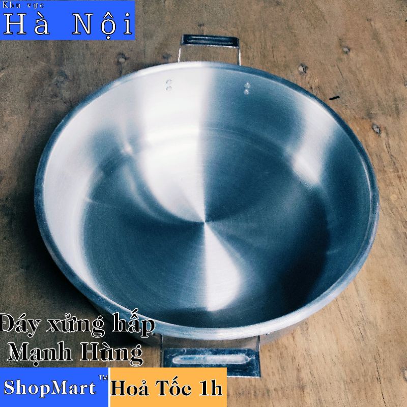Đáy xửng hấp nhôm Mạnh Hùng đủ size 34, 36, 38, 40, 42, 44, 46, 48, 50, 60 cm đáy xửng hấp bánh bao, xôi