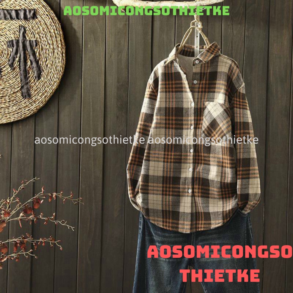 áo sơ mi kẻ to 2 màu trent HA0009 aosomicongsothietke
