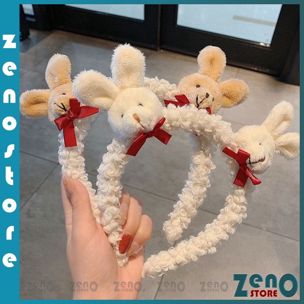 Bờm Hoa, Băng Đô Rửa Mặt thỏ có nơ Hàn Quốc cute PT08