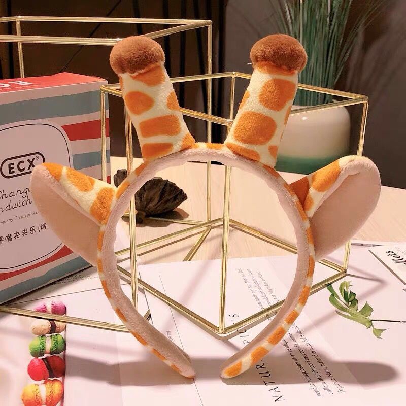 Băng Đô Cài Tóc Hình Hươu Cao Cổ Dễ Thương