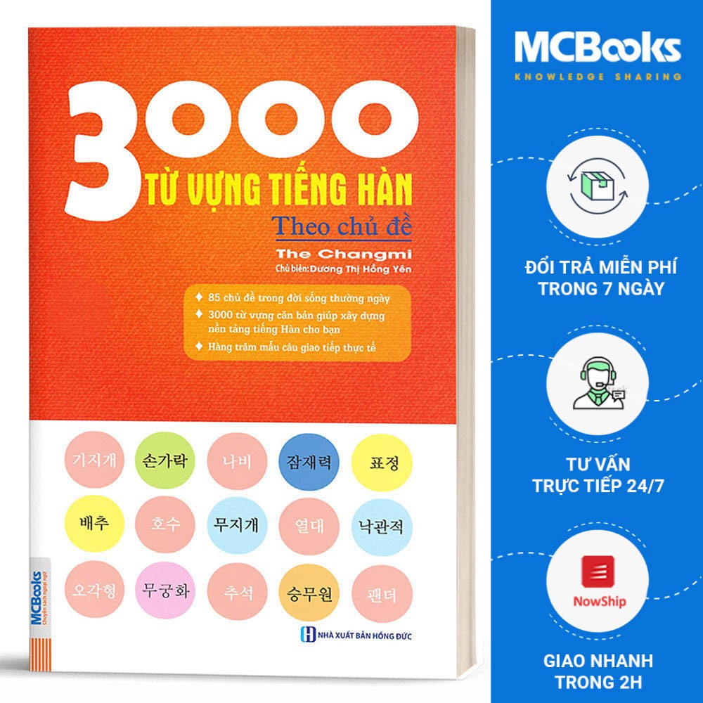 Sách - 3000 Từ vựng tiếng hàn theo chủ đề - Làm chủ từ vựng tiếng Hàn sau 3 tháng