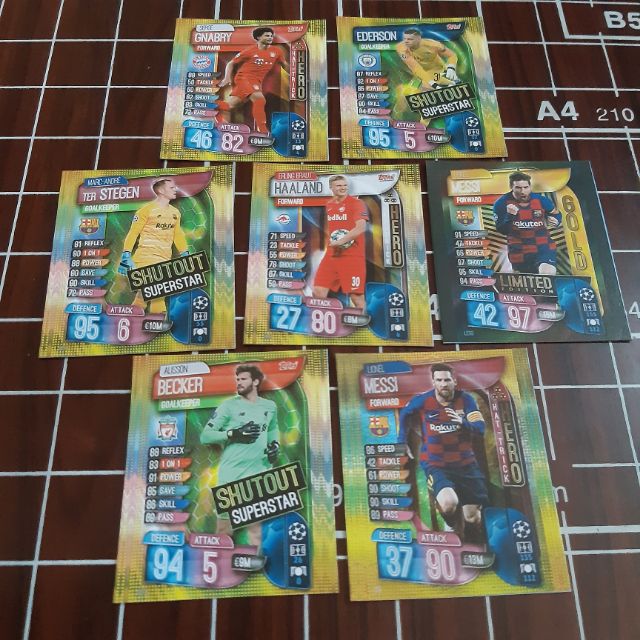 Match Attax kích thước thẻ Poca theo yêu cầu