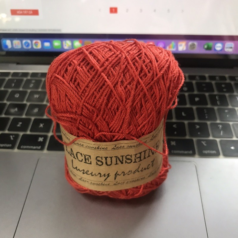 Lace sunshine xuất ý , sợi trơn size khoảng 1mm , sợi thoáng mát phù hợp dùng mùa hè