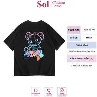 Áo thun tay lỡ unisex form rộng Teddy Fairy