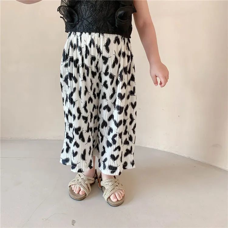 [Babycat] Hàng Có Sẵn Quần Mỏng Dài Đến Mắt Cá Chân Phong Cách Nhật Hàn Cá Tính Thời Trang Mùa Hè Mát Mẻ Dành Cho Bé Gái