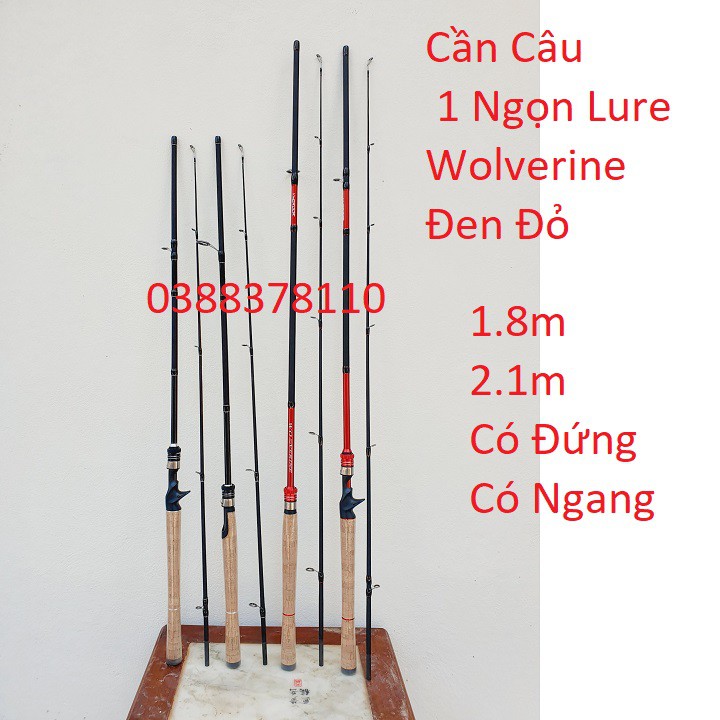 Cần Câu Lure 2 Khúc Wolverine Đen Đỏ - CL2K 5