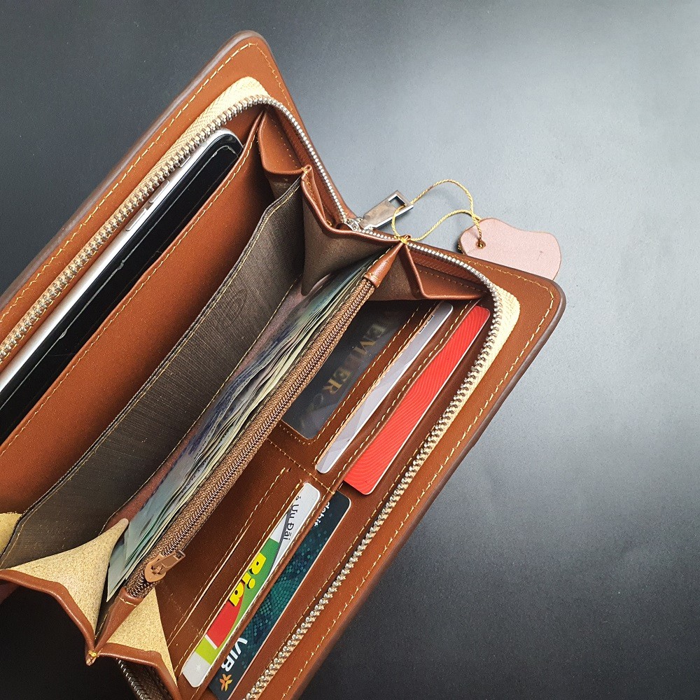 [Da thật] Ví Da Nam Cầm Tay Clutch, Ví Công Sở, 1 Ngăn Nắp Gập CL126 - Bảo Hành 3 Năm | BigBuy360 - bigbuy360.vn