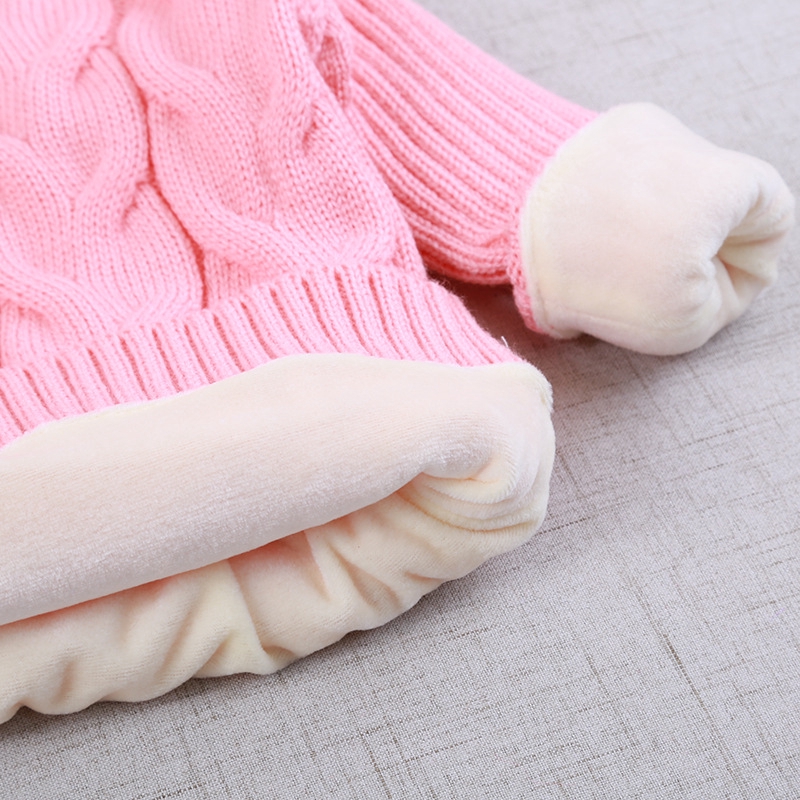 Áo sweater Cổ Lọ Lót Nhung Dày Dặn Thời Trang Cho Bé Trai Và Gái