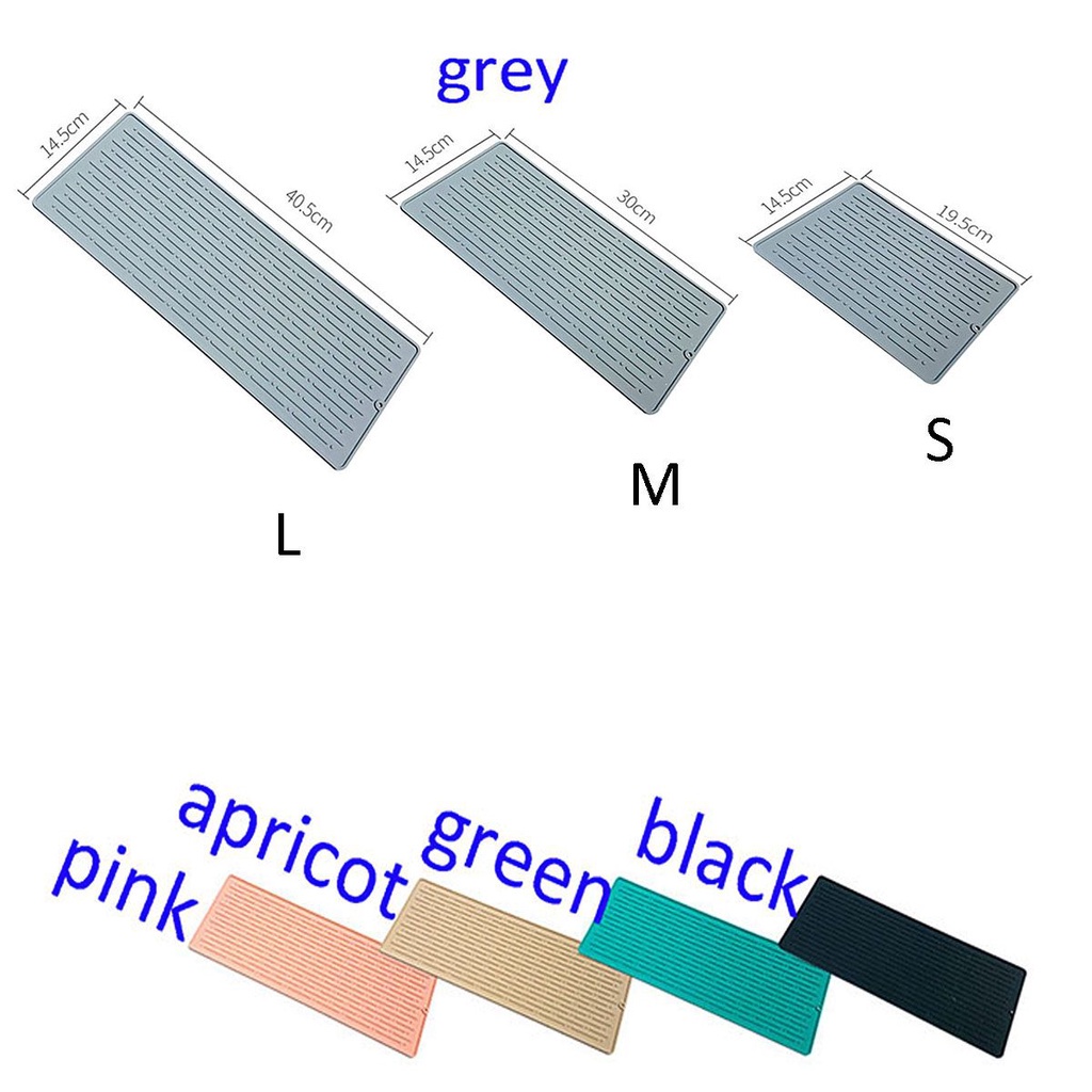 Tấm đệm silicone úp chén đĩa dụng cụ ăn uống ráo nước chịu nhiệt có lỗ thoát nước nhiều màu tùy chọn tiện lợi