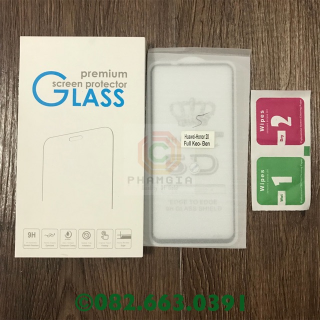 Kính cường lực Honor 20/ Honor 20 lite - Full màn hình, Full keo