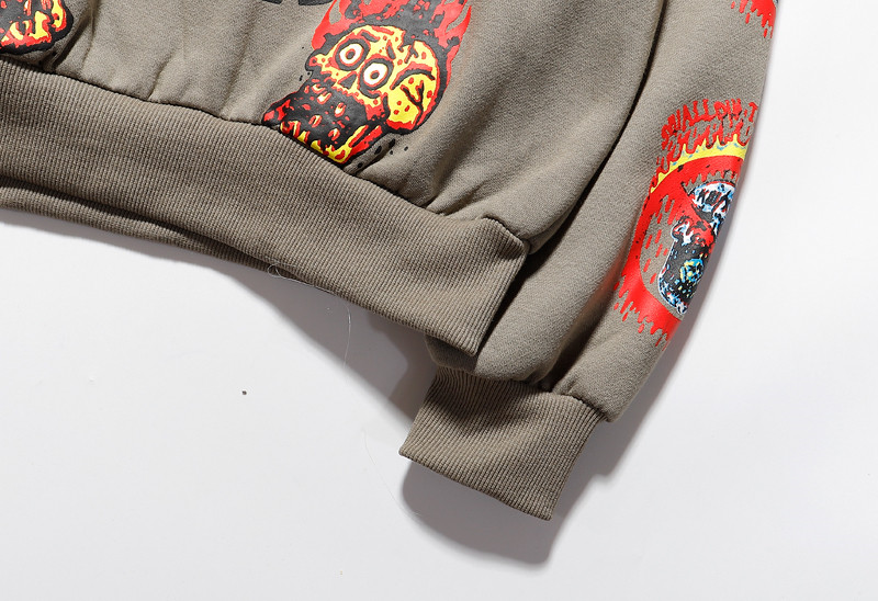 Áo hoodie vải cotton hình đầu lâu phong cách hip hop cá tính sành điệu cho cả nam và nữ