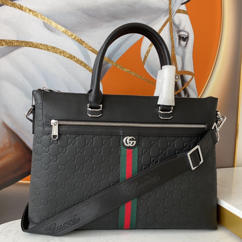 Cặp công sở nam thời trang cao cấp Gucci GG GC phong cách trẻ trung, thời thượng