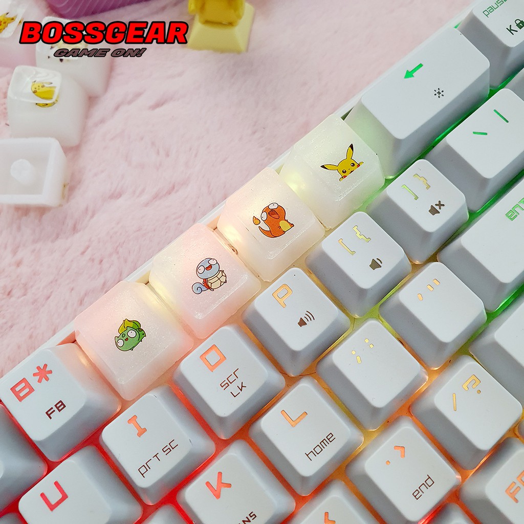 Keycap Lẻ hoạt hình Pikachu cực kỳ dễ thương cute OEM hoặc SA ( keycap resin độc lạ )( Keycap Artisan )