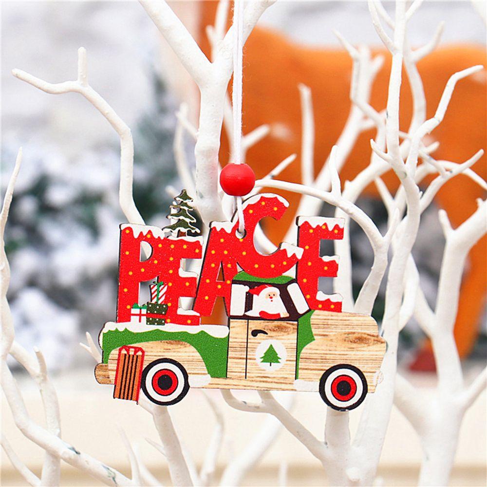 KUNHEV Phụ Kiện Treo Trang Trí Giáng Sinh / Năm Mới Bằng Gỗ Siêu Bền