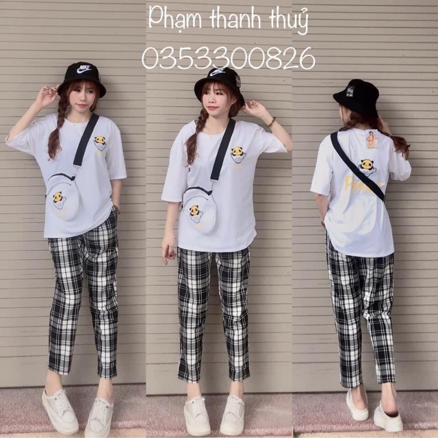 [HÀNG MỚI VỀ] QUẦN DÀI CARO SỌC KẺ dáng Baggy 9 tấc_STyle Hàn Quốc ulazzang ( ảnh thật chụp sàn 100%) bao y hình