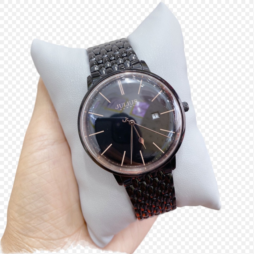 Đồng hồ nam Julius JAH-130 mặt kính cong cổ điển