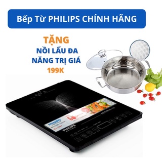 Bếp từ đơn cảm ứng PHILIPS có chức năng hẹn giờ, cài đặt thời gian nấu, đun cực nhanh l Bếp từ đơn
