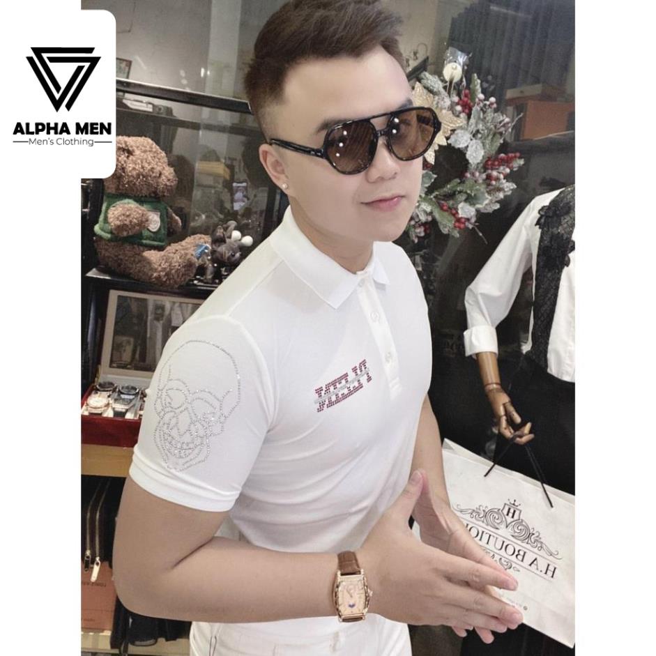 ⭐️HÀNG CAO CẤP⭐️Áo POLO Nam Cao Cấp Vải Thun Mát Lạnh Mùa Hè - Áo Thun Nam Có Cổ In Hình Đính Đá Siêu Chất M6330