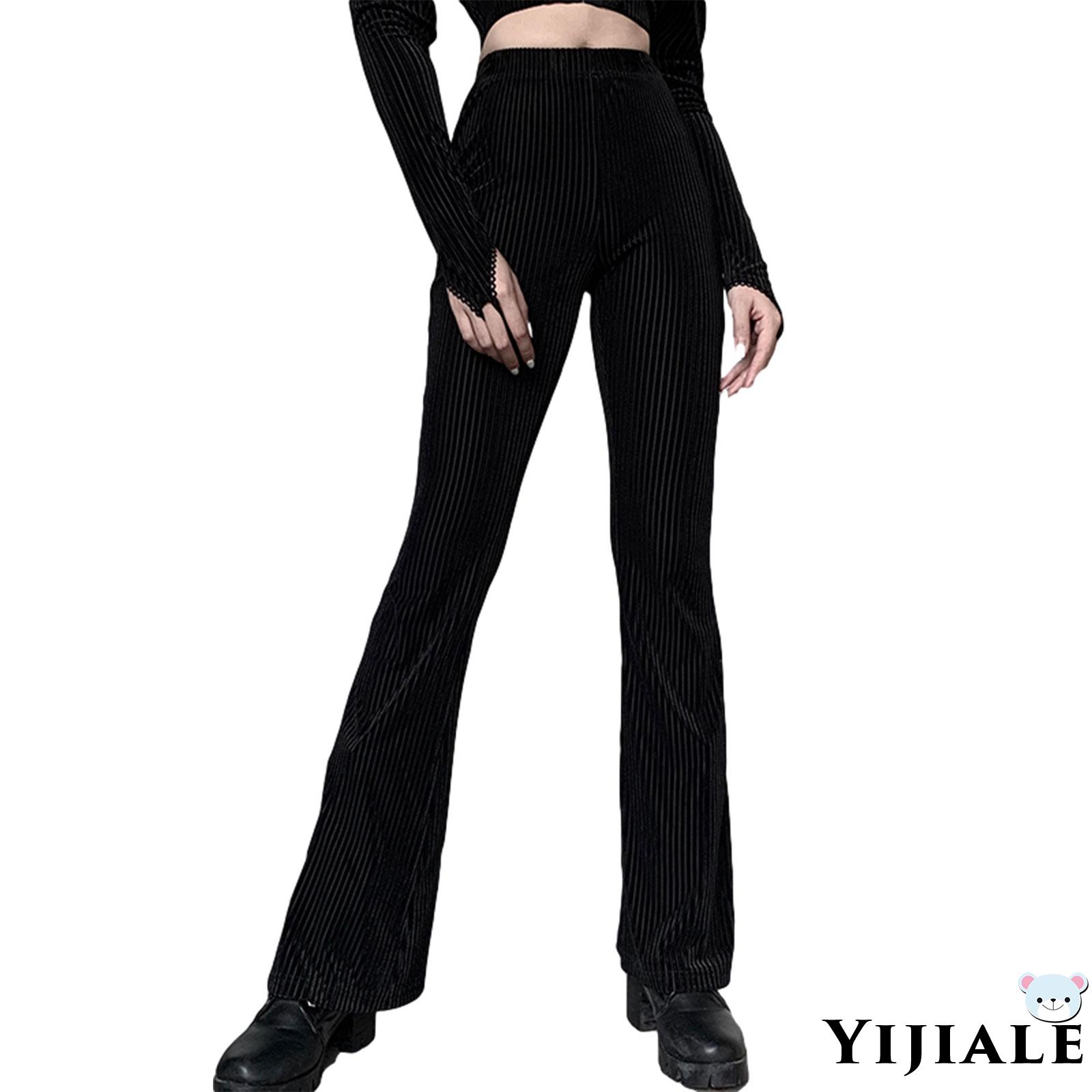 Quần Dài Ống Loe Lưng Cao Chất Liệu Da Lộn Phong Cách Cổ Điển Quyến Rũ Cho Nữ %0020 | BigBuy360 - bigbuy360.vn