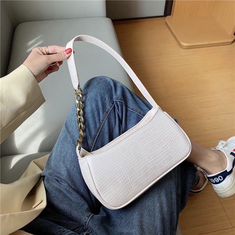 Túi kẹp nách đeo chéo da cá sấu thời trang HT1218