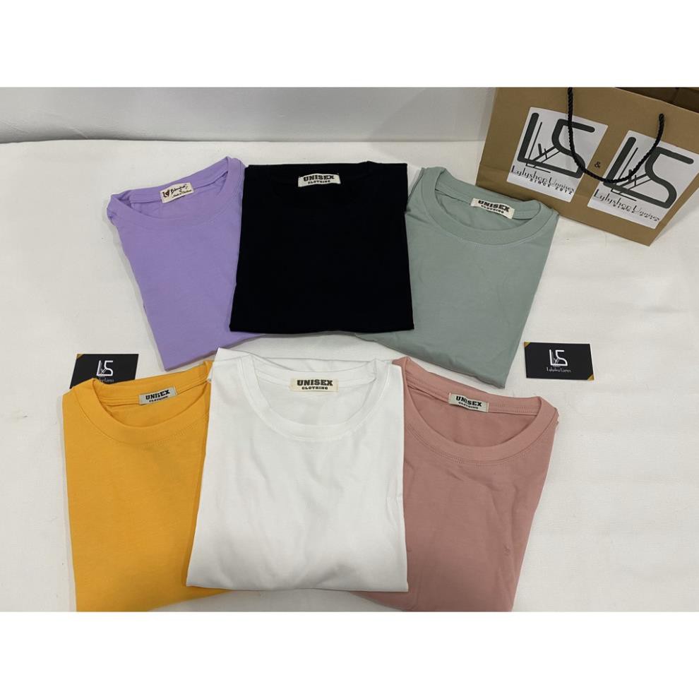 Áo thun tay lỡ Lylyshop, áo phông dáng rộng unisex nam nữ trơn màu basic - phông basic *