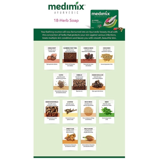 Combo xà phòng Medimix 18 loại thảo dược 125g tặng 1 kèm túi lưới tạo bọt