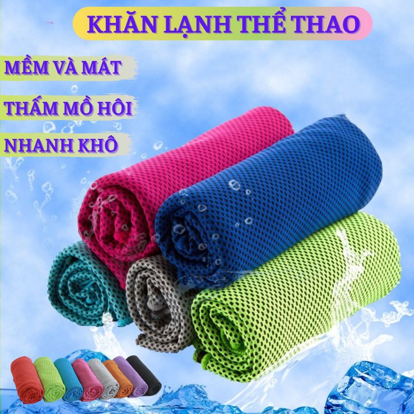 Khăn Lạnh Thể Thao Thấm Hút Mồ Hôi Tập Gym, Chơi Thể Thao, Đạp Xe, Khăn Lau Đa Năng