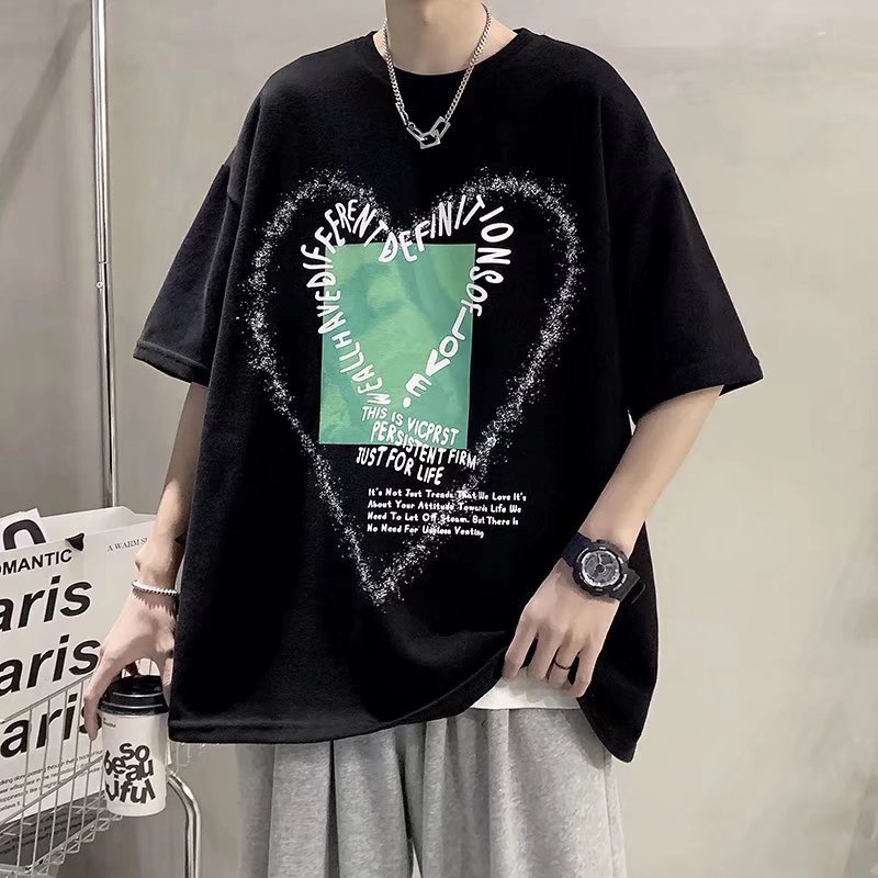 Áo Thun Tay Ngắn Dáng Rộng In Họa Tiết Hoạt Hình Phong Cách Hàn Quốc Thời Trang Mùa Hè Cho Nam Và Nữ