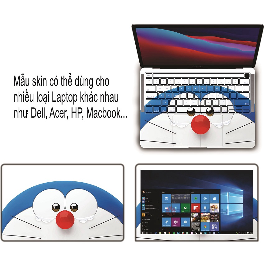 Miếng Dán Laptop - Mẫu hình mèo Doreamon LT0036 - Dán cho Dell, Hp, Asus, Lenovo, Acer, MSI, Surface,Vaio, Macbook | BigBuy360 - bigbuy360.vn