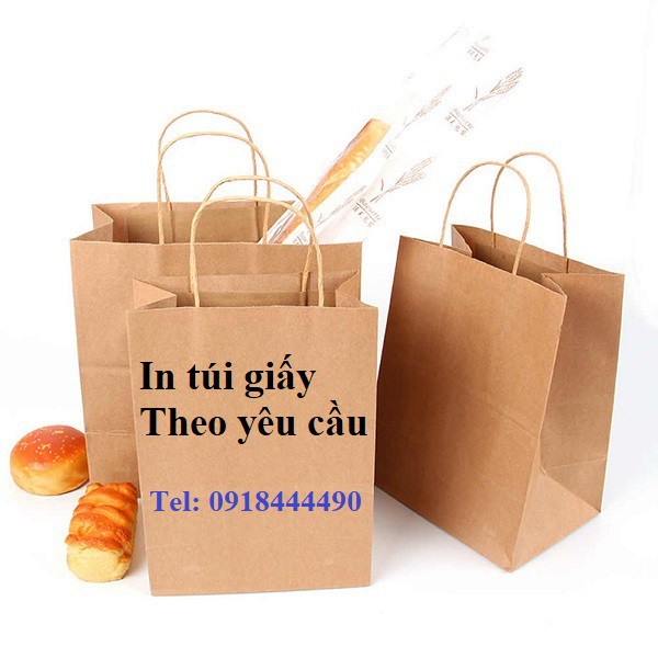 In túi giấy theo yêu cầu (Túi có quai)