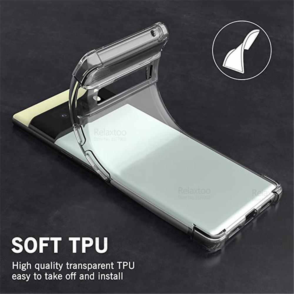 For Google Pixel 6 Pro Case Transparent Phone Cover Google Pixel6 6Pro Pixel6Pro Soft TPU Shockproof Protection casing