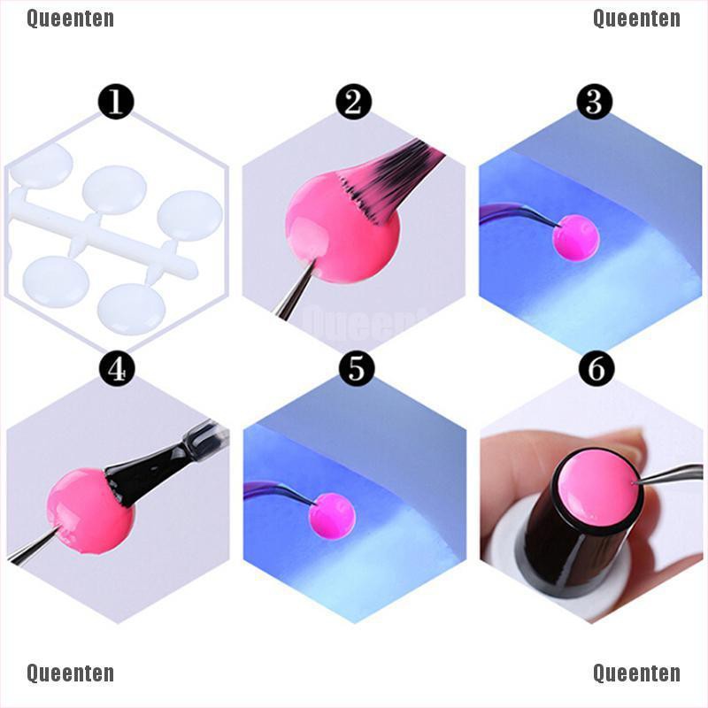 ★Set 120 Móng Tay Giả Họa Tiết Chấm Bi Nhiều Màu Sắc