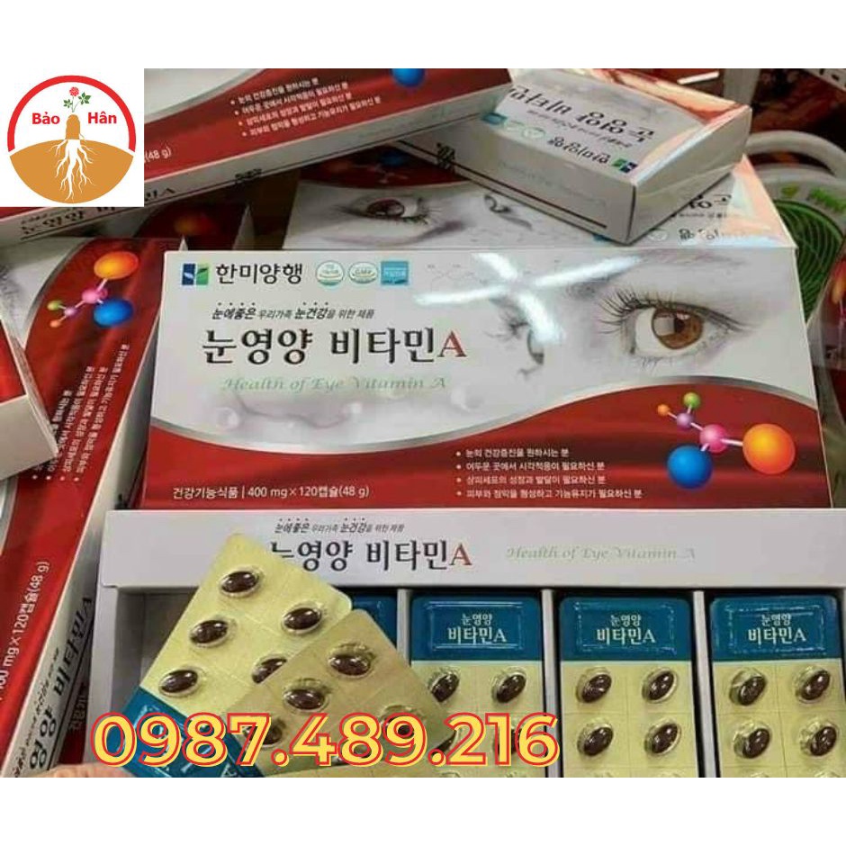 Viên Bổ Mắt VitaminA Health Of Eye Hàn Quốc, Hộp 120 viên