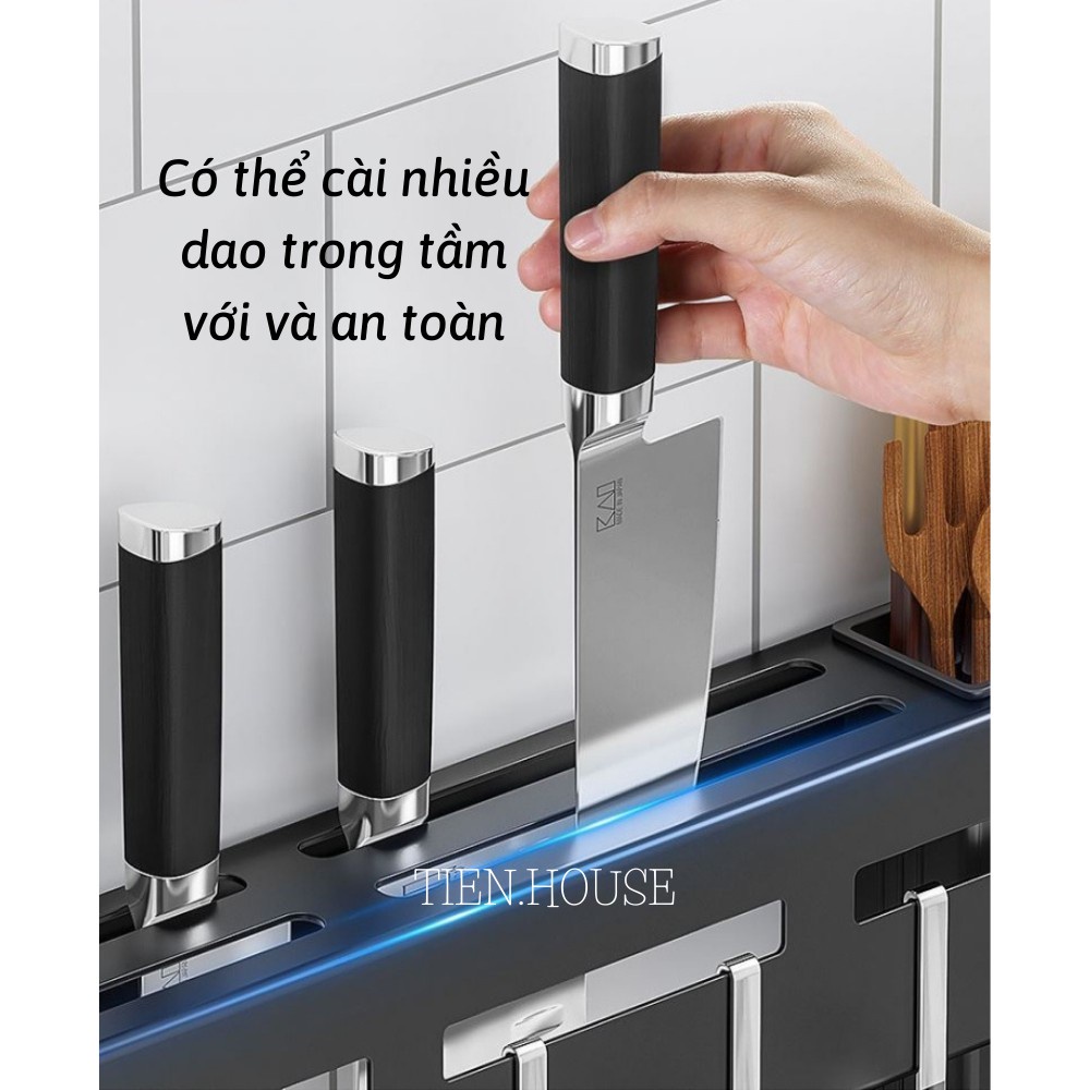 Giá treo đồ nhà bếp đa năng, giá cài dao, đựng đũa thìa