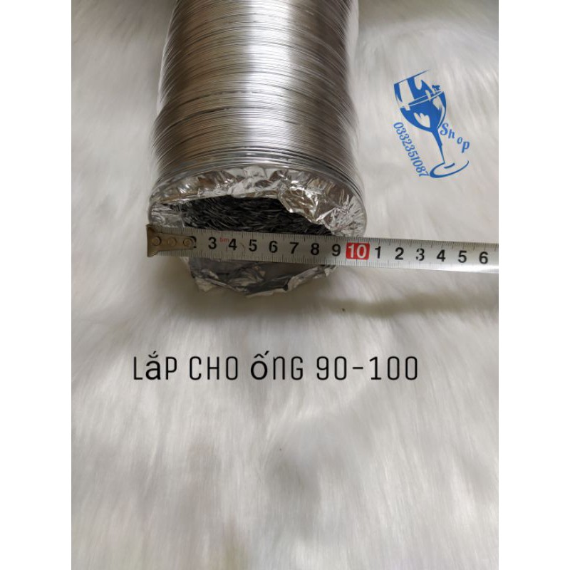 ống bạc đường kính 90-100 dùng cho quạt hút mùi, thông gió. cuộn 8m