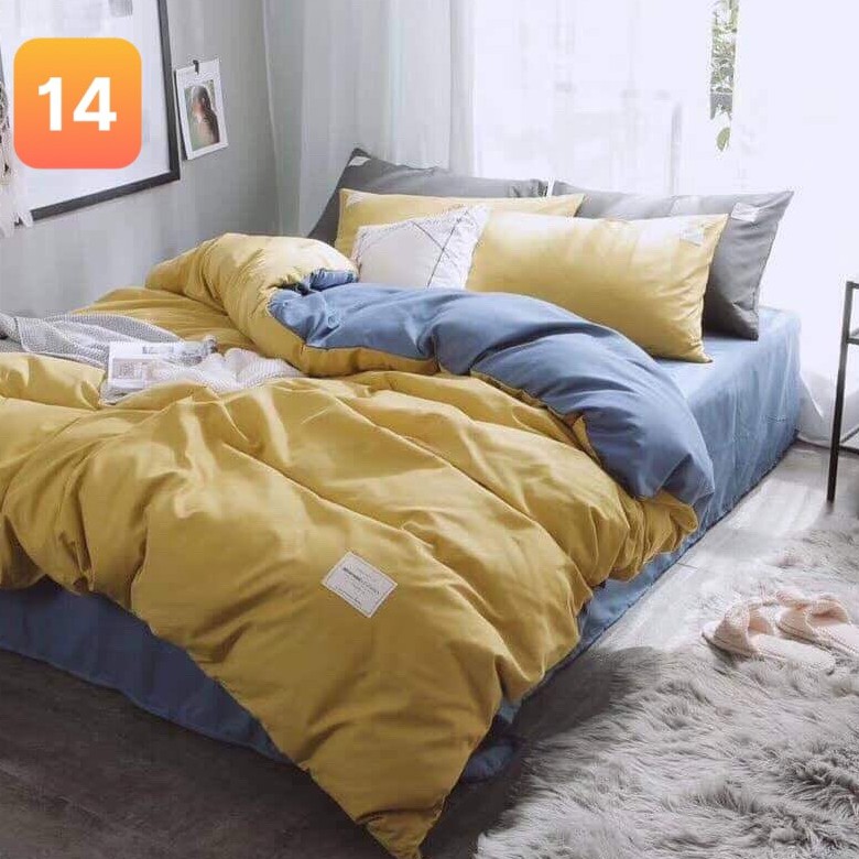 [HN - Ship Hỏa Tốc] Vỏ Chăn Ga Gối Màu Trơn Bộ 4 Món Chất Liệu Cotton - MS 06 | BigBuy360 - bigbuy360.vn