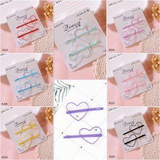 Set 2 kẹp tóc trái tim orin k223 k224 k225 k226 k227 k228 k229 k230