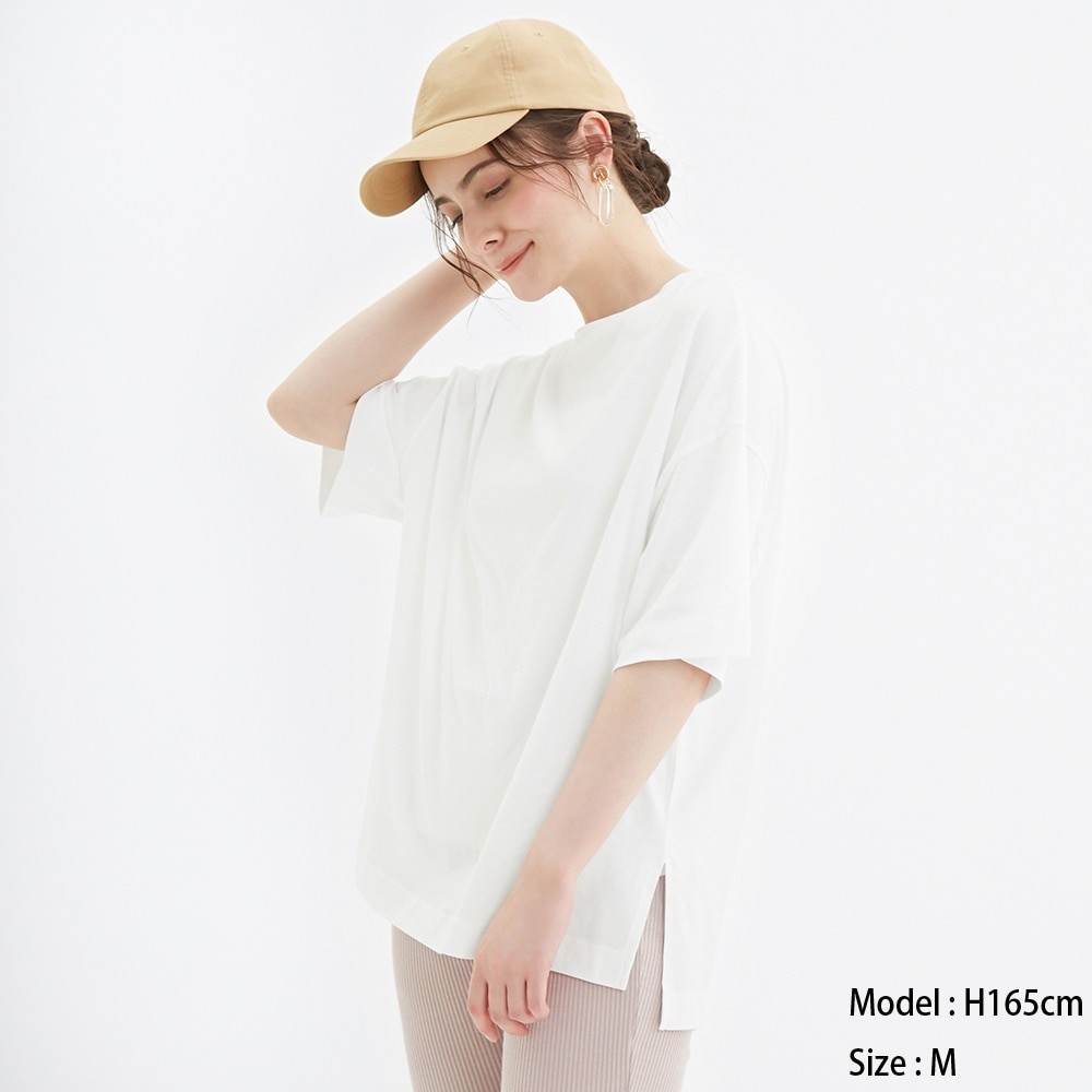 Áo Thun Nữ Oversize Lệch Tà, Tay Lỡ GU Màu Trắng Chính Hãng 100% - GU Shop