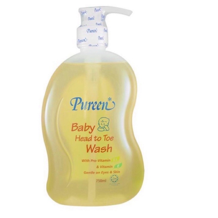 Sữa Tắm Gội trẻ nhỏ body Pureen with Vitamin B5& Vitamin E 750ml