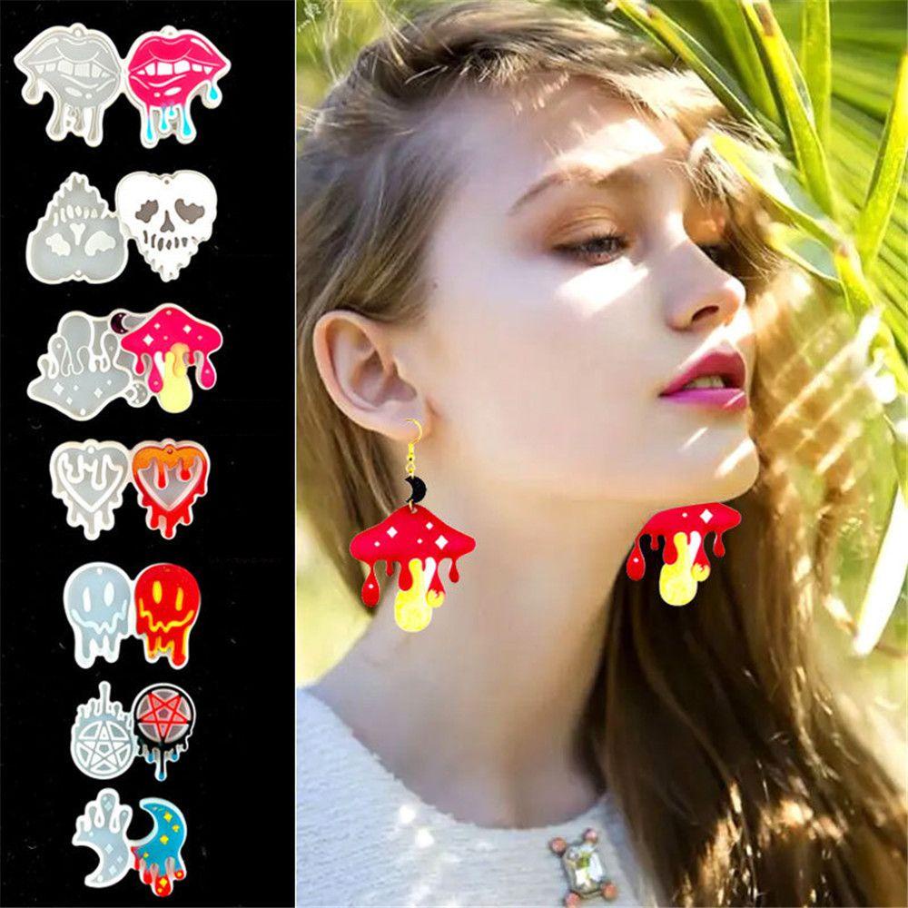 Khuôn Silicone Hình Nấm Làm Đồ Trang Sức Thủ Công Resin Epoxy UV