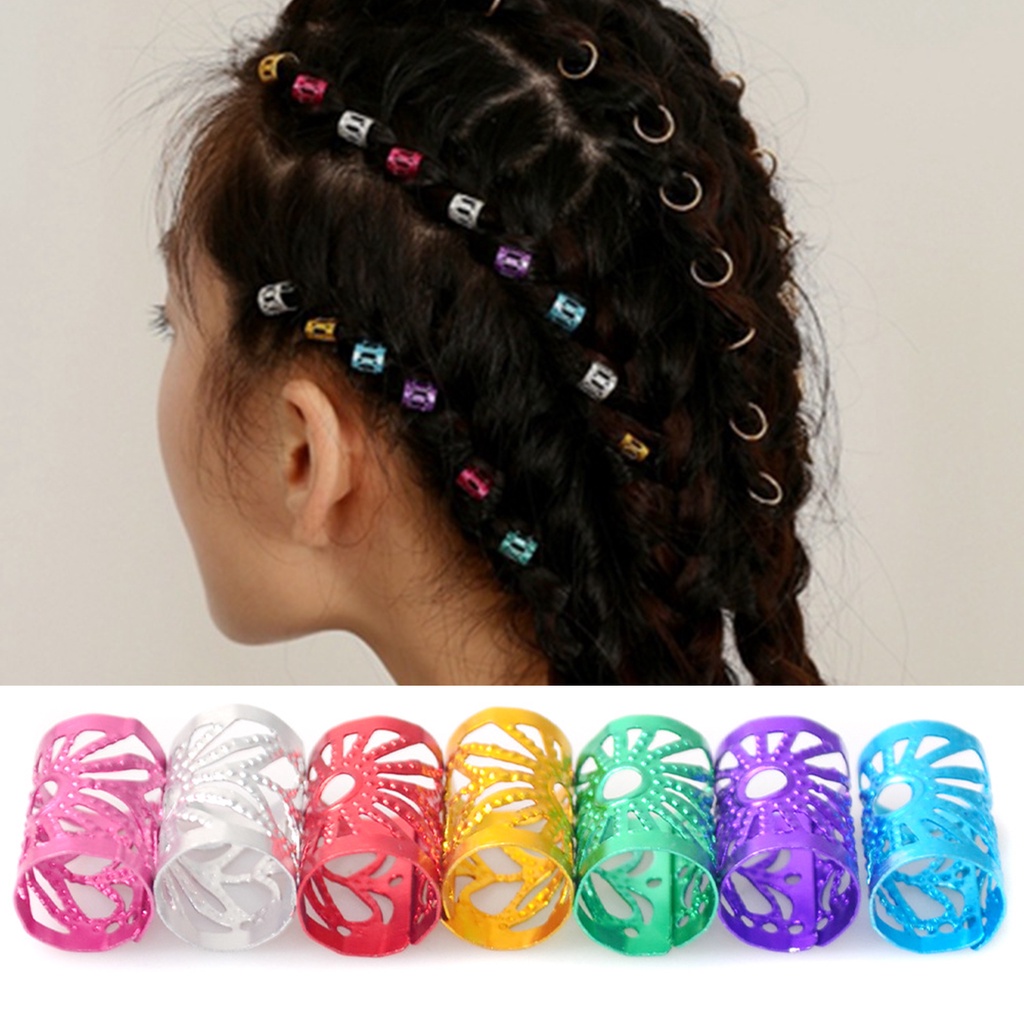 [Hàng mới về] Phụ kiện trang trí tóc tết dreadlock màu vàng/ bạc tùy chỉnh tiện dụng cho người lớn