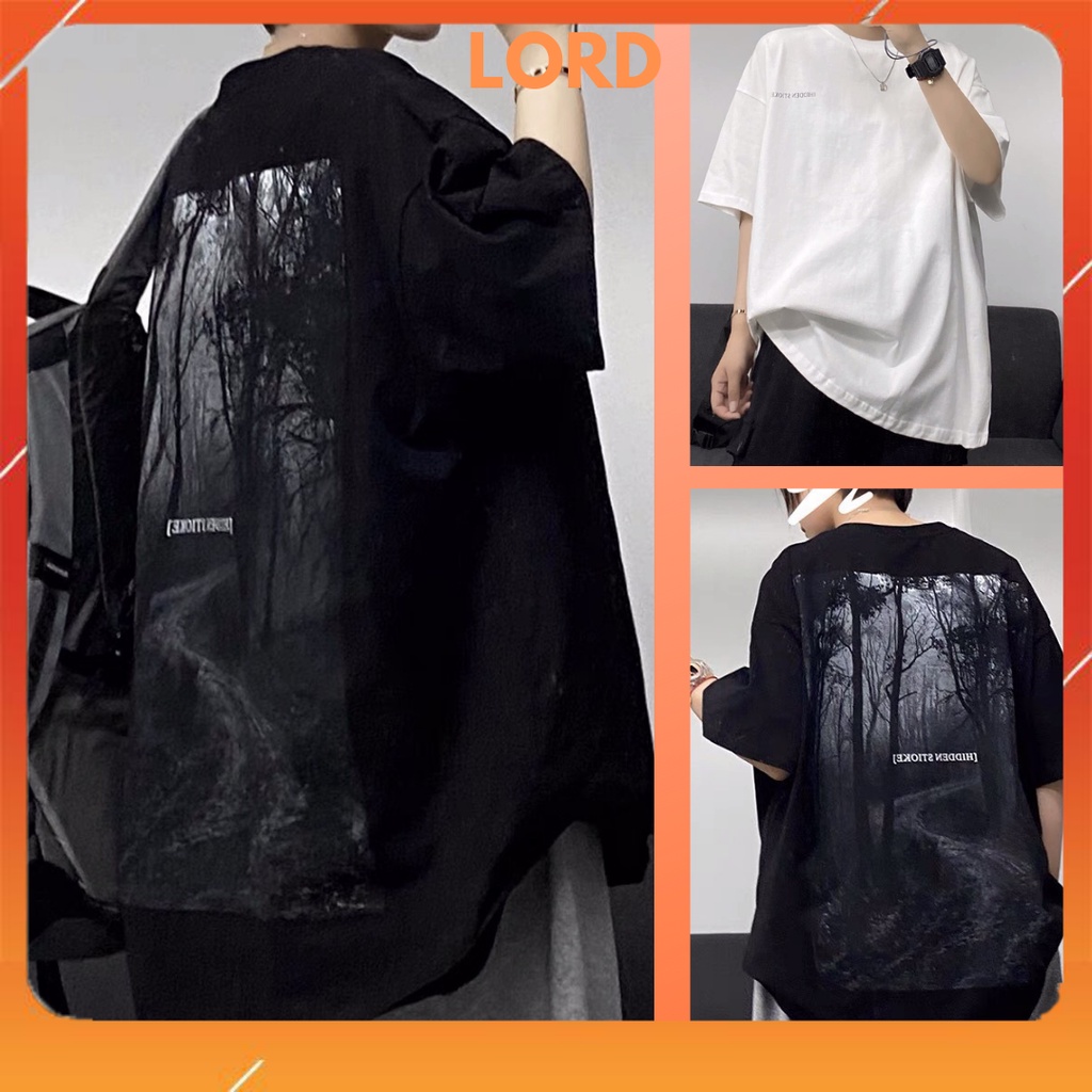 Áo thun nam form rộng tay lỡ Unisex in hình rừng u ám, áo phông nam nữ form rộng phong cách Hàn Quốc (Ảnh thật + Video)